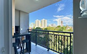 Apartamento com VISTA MAR, Ar-condicionado, Wi-Fi Condomínio com PISCINA, quadra de esportes Playground infantil a 15 minutos do Beto Carreiro